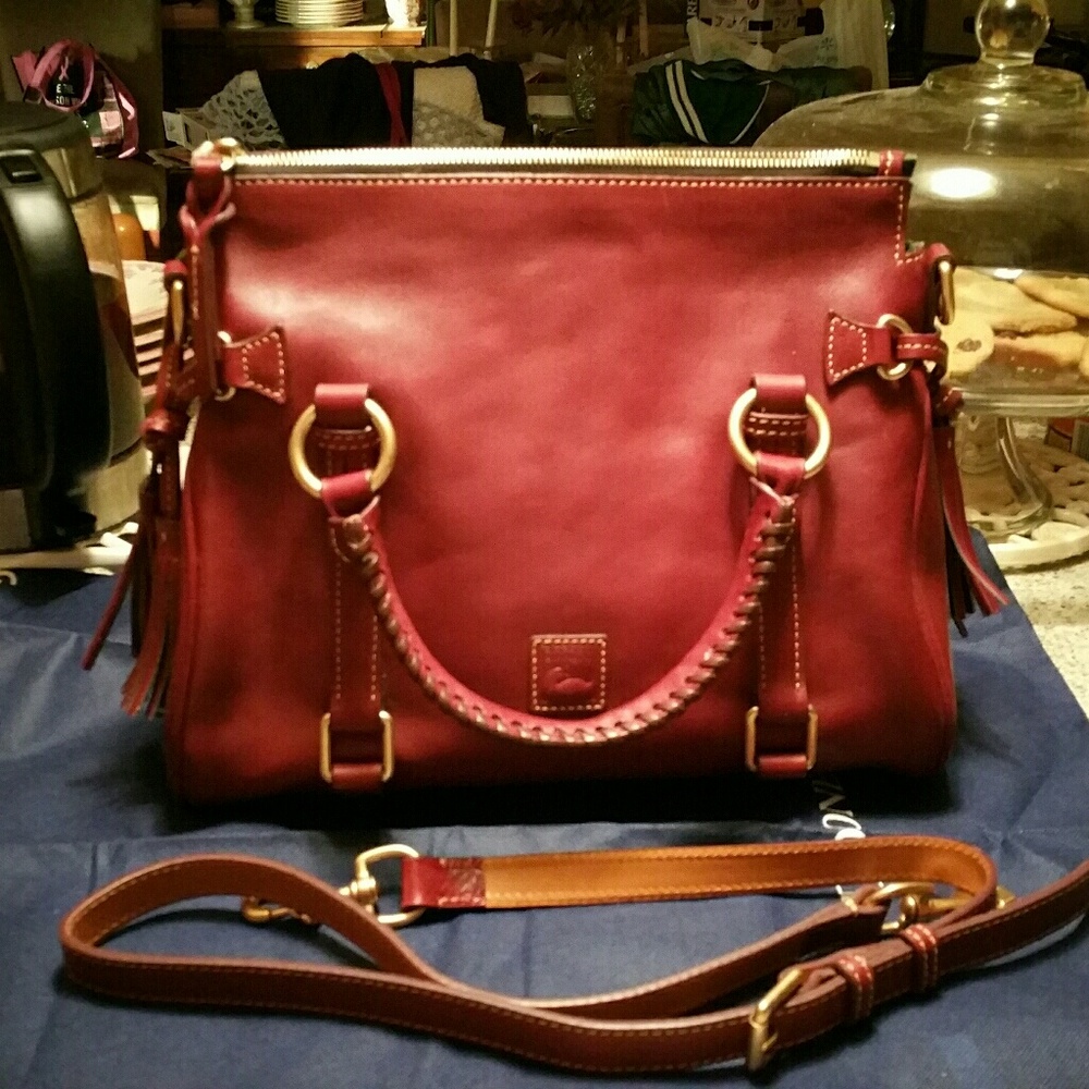 Florentine Small Satchel in Bordeaux